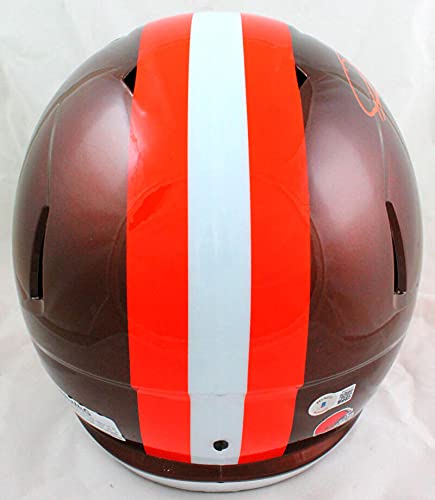 Odell Beckham Autographed Cleveland Browns F/S Flash Speed Helmet-Beckett W Hologram Orange - 757 Sports Collectibles