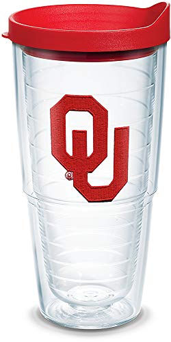 Tervis Made in USA Double Walled University of Oklahoma Sooners Insulated Tumbler Cup Keeps Drinks Cold & Hot, 24oz, Primary Logo - 757 Sports Collectibles