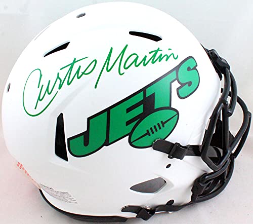 Curtis Martin Signed NY Jets F/S Lunar Authentic Helmet- PSA/DNA Green - 757 Sports Collectibles