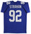 Michael Strahan Authentic Signed Blue Pro Style Jersey Autographed BAS Wit - 757 Sports Collectibles