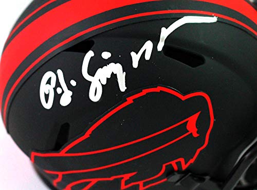 OJ Simpson Autographed Buffalo Bills Eclipse Mini Helmet- JSA W Auth Silver - 757 Sports Collectibles