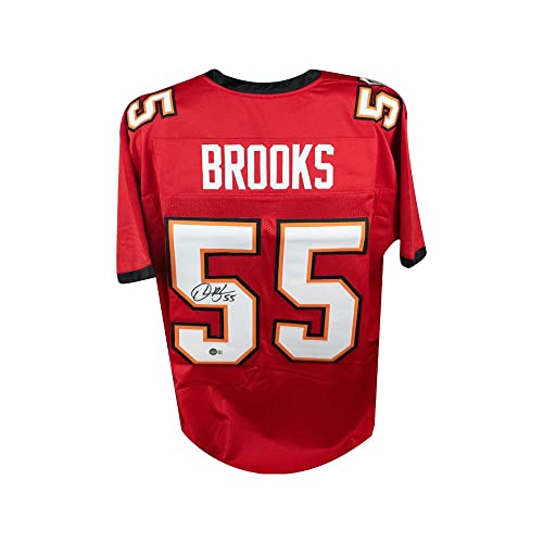 Derrick Brooks Autographed Tampa Bay Custom Red Football Jersey - BAS - 757 Sports Collectibles