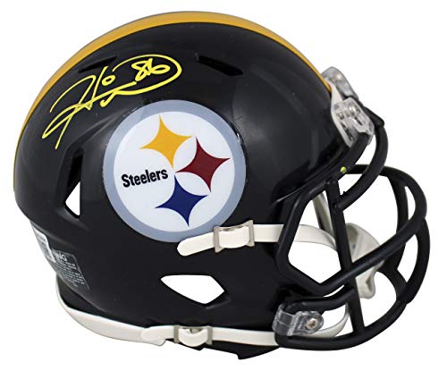 Steelers Hines Ward Authentic Signed Speed Mini Helmet w/Yellow SIg BAS Witness - 757 Sports Collectibles