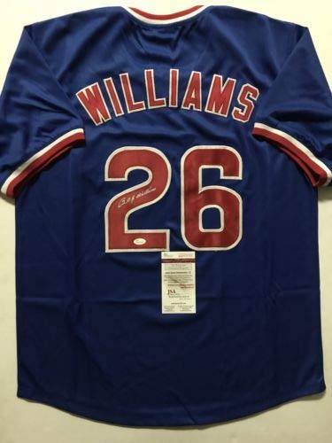 Autographed/Signed Billy Williams Chicago Blue Baseball Jersey JSA COA - 757 Sports Collectibles