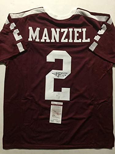 Autographed/Signed Johnny Manziel Texas A&M Maroon College Football Jersey JSA COA - 757 Sports Collectibles