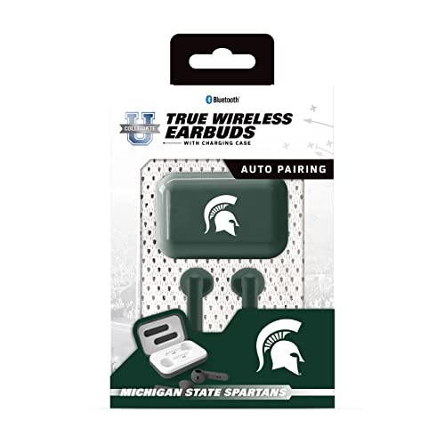 SOAR NCAA True Wireless Earbuds V.4, Michigan State Spartans - 757 Sports Collectibles