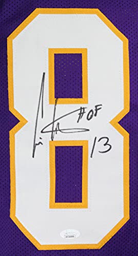 Cris Carter Autographed Purple Pro Style Jersey w/HOF- JSA W Black - 757 Sports Collectibles