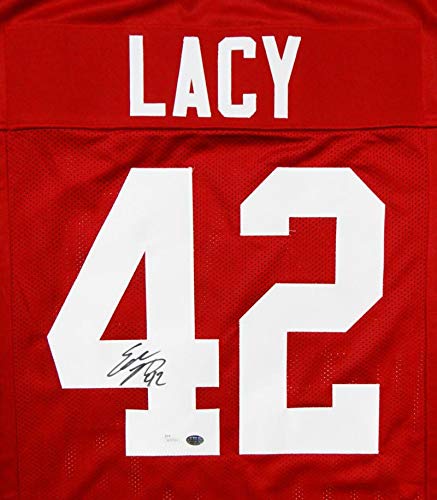 Eddie Lacy Autographed Crimson College Style Jersey- JSA W Authenticated Across 4 - 757 Sports Collectibles