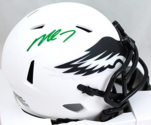 Michael Vick Autographed Eagles Lunar Speed Mini Helmet- JSA W Auth Green - 757 Sports Collectibles