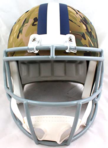 Deion Sanders Autographed Cowboys F/S Camo Speed Helmet-Beckett W Hologram White - 757 Sports Collectibles