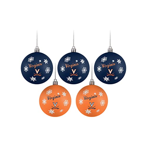 FOCO Virginia Cavaliers NCAA 5 Pack Shatterproof Ball Ornament Set - 757 Sports Collectibles