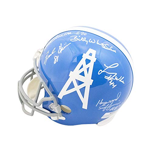 Houston Oilers Greats Autographed Blue Full-Size Football Helmet - BAS COA (11 Autos) - 757 Sports Collectibles