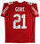 Frank Gore Authentic Signed Red Pro Style Jersey Autographed BAS Witnessed - 757 Sports Collectibles