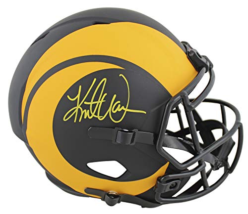 Rams Kurt Warner Authentic Signed Eclipse Full Size Speed Rep Helmet BAS Witness - 757 Sports Collectibles