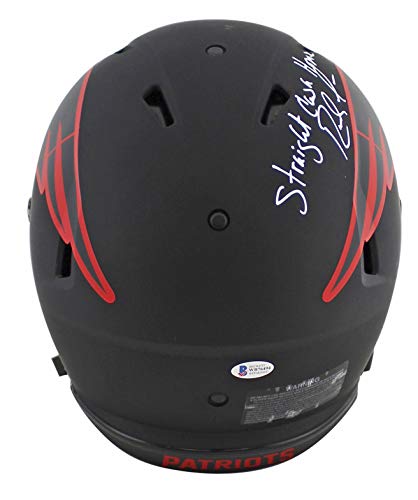 Patriots Randy Moss"SCH" Signed Eclipse Proline F/S Speed Helmet BAS Witnessed - 757 Sports Collectibles