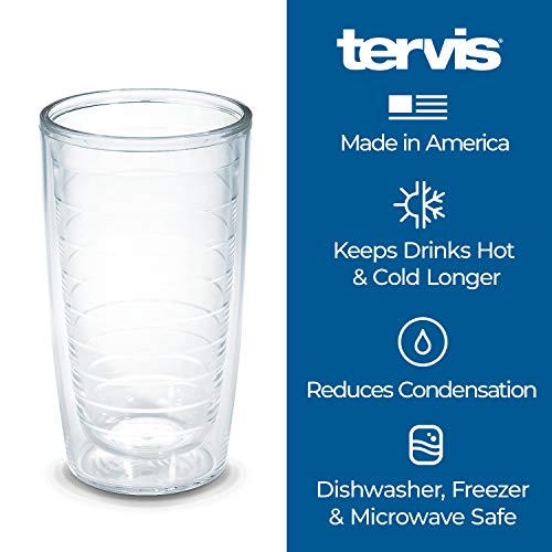 Tervis Kansas Jayhawks Logo Tumbler with Emblem and Red Lid 16oz, Clear - 757 Sports Collectibles