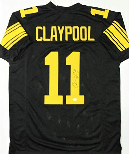 Chase Claypool Autographed Black Color Rush Pro Style Jersey-Beckett WBlack R1 - 757 Sports Collectibles