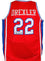 Clyde Drexler Autographed Red College Style Jersey- JSA Witnessed Black - 757 Sports Collectibles