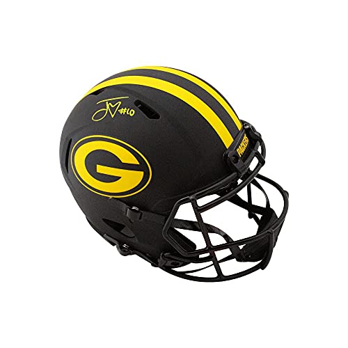 Jordan Love Autographed Packers Eclipse Authentic Full-Size Football Helmet - BAS COA - 757 Sports Collectibles