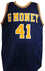 Glen Rice Autographed Blue Stat G Money Jersey- Beckett W Black - 757 Sports Collectibles