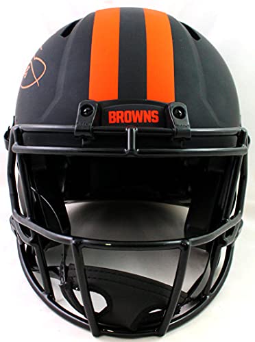 Jarvis Landry Signed Browns FS Eclipse Speed Authentic Helmet W/Insc-Beckett W Orange - 757 Sports Collectibles