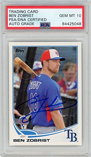 Ben Zobrist 2013 Topps Update Autographed Card #US148- PSA/DNA 10 - 757 Sports Collectibles