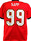 Warren Sapp Autographed Red Pro Style Jersey w/ 2 Insc- Beckett W Black - 757 Sports Collectibles