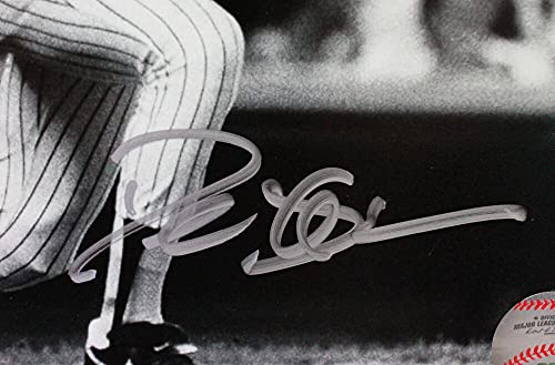 Deion Sanders Autographed NY Yankees 8x10 B&W Swinging Photo-Beckett W Holo - 757 Sports Collectibles