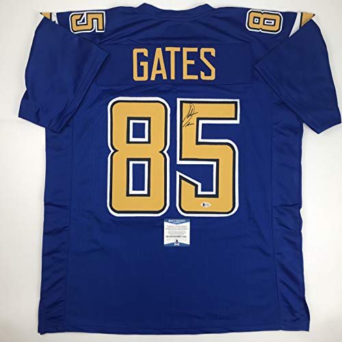 Autographed/Signed Antonio Gates Los Angeles LA Color Rush Football Jersey Beckett BAS COA - 757 Sports Collectibles