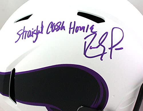 Randy Moss Autographed Vikings Lunar Authentic F/S Helmet Insc- Beckett WPurple - 757 Sports Collectibles