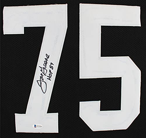 Joe Greene"HOF 87" Authentic Signed Black Pro Style Jersey BAS Witnessed - 757 Sports Collectibles