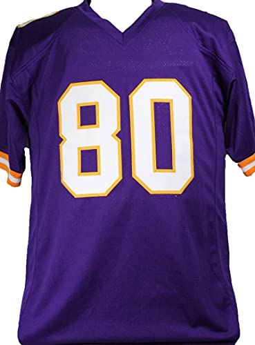 Cris Carter Autographed Purple Pro Style Jersey w/HOF- JSA W Black - 757 Sports Collectibles