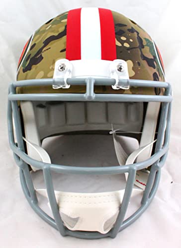 Deion Sanders Autographed 49ers F/S Camo Speed Helmet-Beckett W Hologram White - 757 Sports Collectibles