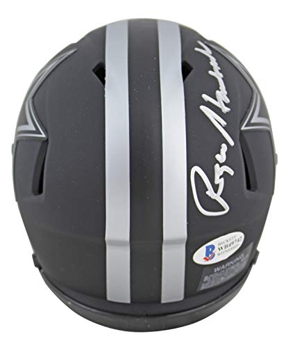 Cowboys Roger Staubach Authentic Signed Eclipse Speed Mini Helmet BAS Witnessed - 757 Sports Collectibles