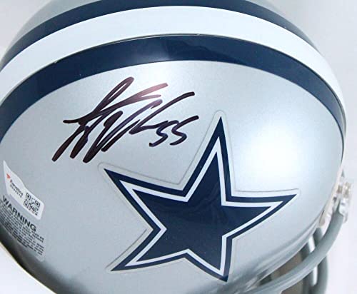 Leighton Vander Esch Autographed Dallas Cowboys Eclipse Mini Helmet-Fanatics Black - 757 Sports Collectibles