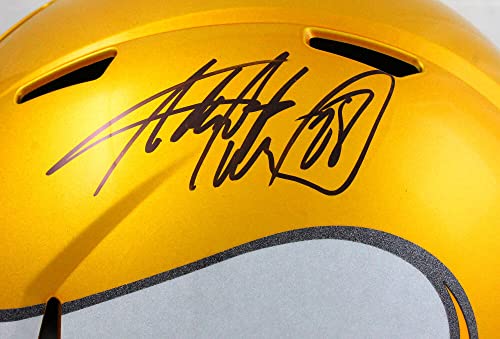 Adrian Peterson Autographed Vikings F/S Flash Speed Helmet-Beckett W Hologram Black - 757 Sports Collectibles