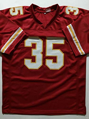 Autographed/Signed Christian Okoye Kansas City Red Football Jersey JSA COA - 757 Sports Collectibles