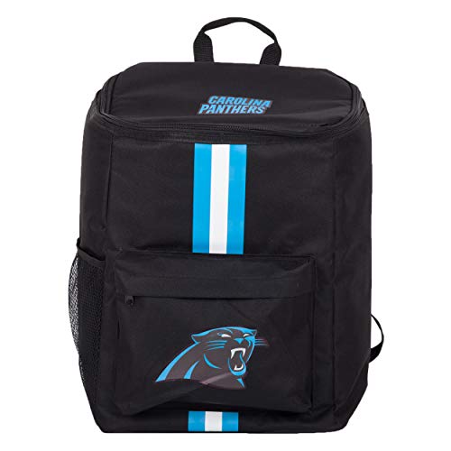 FOCO Cooler Backpack – Portable Soft Sided Ice Chest – Insulated Bag Holds 36 Cans (Carolina Panthers) - 757 Sports Collectibles