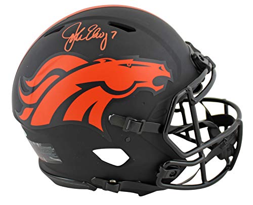 Broncos John Elway Signed Eclipse Full Size Speed Proline Helmet BAS Witnessed - 757 Sports Collectibles