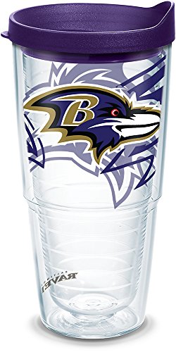 Tervis Made in USA Double Walled NFL Baltimore Ravens Insulated Tumbler Cup Keeps Drinks Cold & Hot, 24oz, Genuine - 757 Sports Collectibles