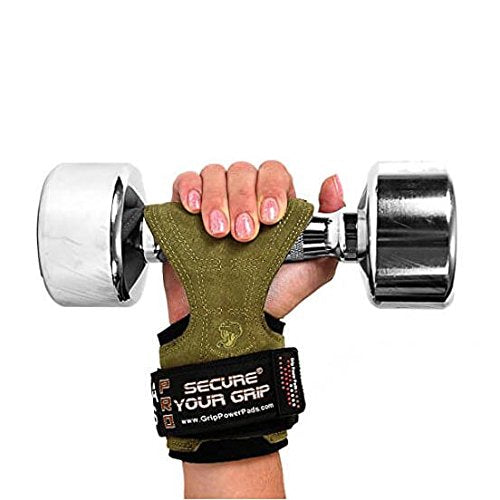 Lifting Grips Pro Weight Gloves Heavy Duty Straps Alternative to Power Hooks Deadlifts Adjustable Neoprene Padded Wrist Wrap (Medium)