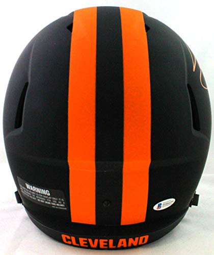 Jarvis Landry Autographed Browns Full Size Eclipse Speed Helmet- Beckett W Orange - 757 Sports Collectibles