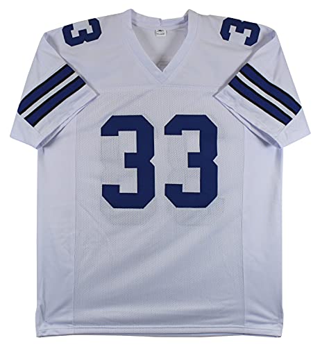 Tony Dorsett Authentic Signed White Pro Style Jersey Autographed BAS Witnessed - 757 Sports Collectibles