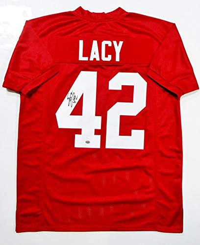 Eddie Lacy Autographed Crimson College Style Jersey- JSA W Authenticated Up 4