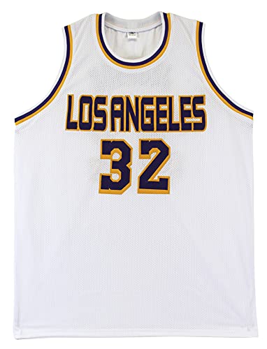 Magic Johnson Authentic Signed White Pro Style Jersey Autographed BAS Witnessed - 757 Sports Collectibles