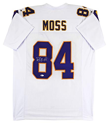 Randy Moss Authentic Signed White Pro Style Jersey Autographed BAS Witnessed - 757 Sports Collectibles