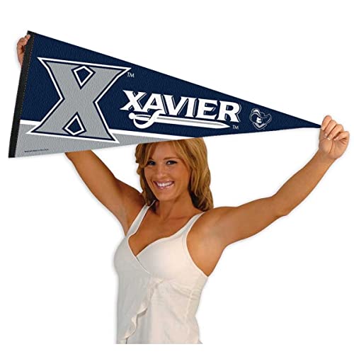 College Flags & Banners Co. Xavier Pennant Full Size Felt - 757 Sports Collectibles