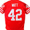 TJ Watt Autographed Red College Style Jersey- Beckett W Hologram Black - 757 Sports Collectibles