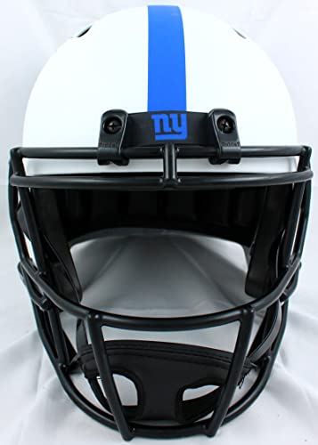 Michael Strahan Autographed NY Giants F/S Lunar Speed Helmet-Beckett W Hologram Blue - 757 Sports Collectibles