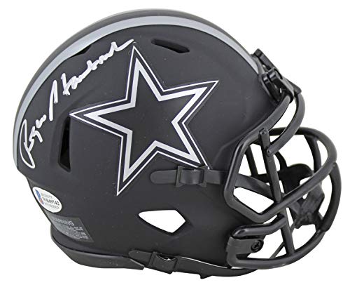 Cowboys Roger Staubach Authentic Signed Eclipse Speed Mini Helmet BAS Witnessed - 757 Sports Collectibles